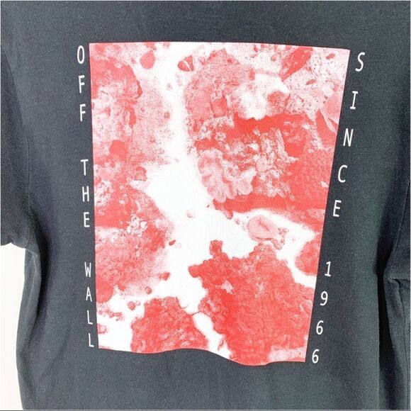 VANS Mens Black‎ T-shirt Pink/Red/White Abstract Graphic Sz Med - Picture 6 of 10